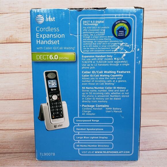 AT&T DECT 6.0 Digital Cordless Expansion Handset with Caller ID/Call Waiting - Picture 3 of 7